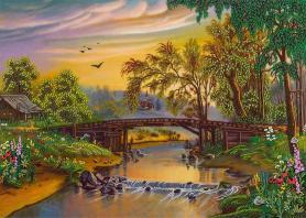 Набор для вышивания Панна ЖК-2055 «Мост над рекой»